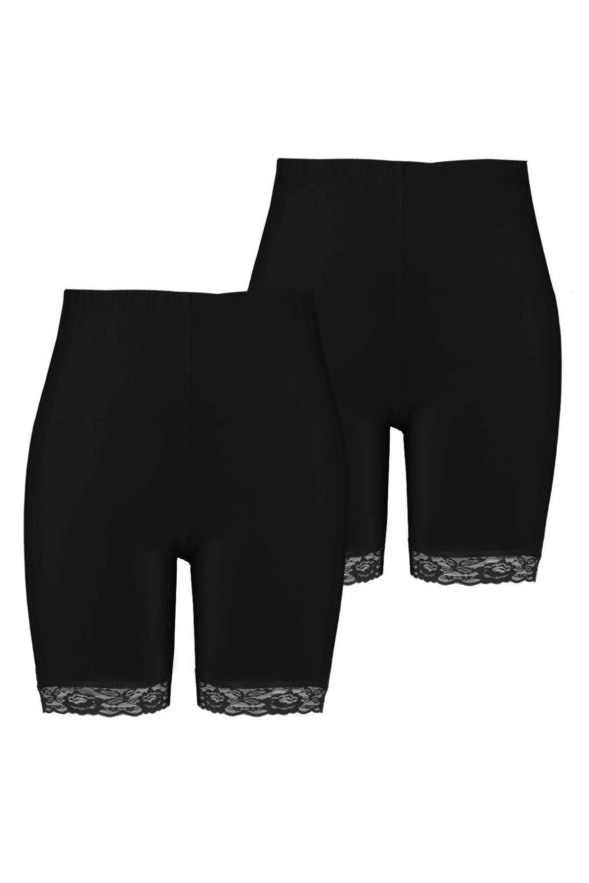 Penelope Dinkarville werkloosheid Dames 2 – pack korte legging met kant Zwart bij MS Mode®