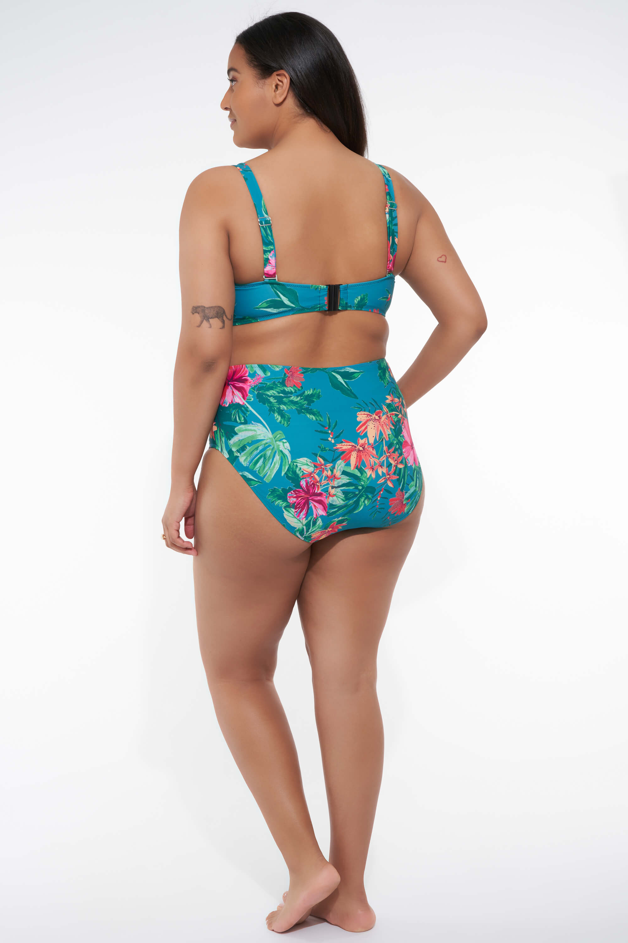 essence het spoor Inademen Dames Bandeau bikini top met print Multi Aqua-Blauw | MS Mode
