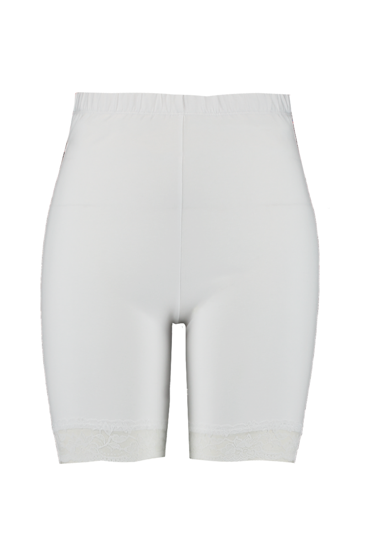 Fondsen mode Geweldig Dames Korte legging met kant Wit bij MS Mode®